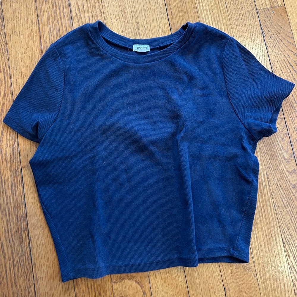 Garage blue baby tee